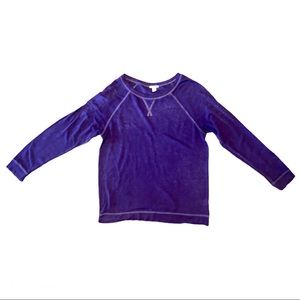 CASLON Long Sleeve Purple Fleece Top Size Large